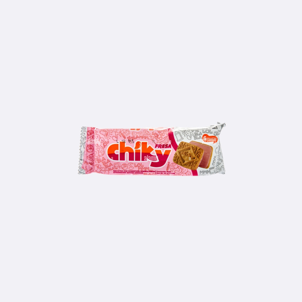 Chiky Fresa Galletas - Paquete X 40 GR