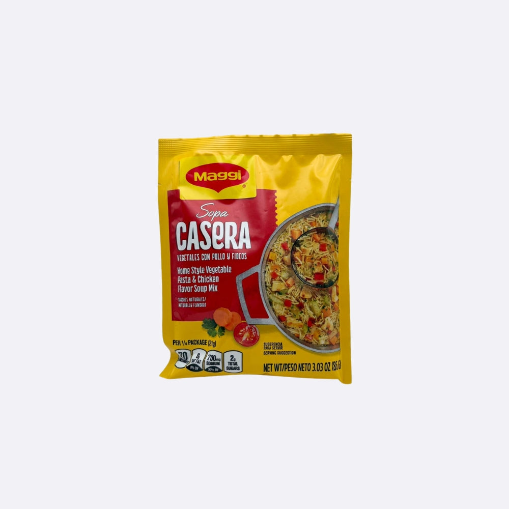 Maggi Sopa Casera Vegetales, Pollo y Fideos - Paquete X 86 GR