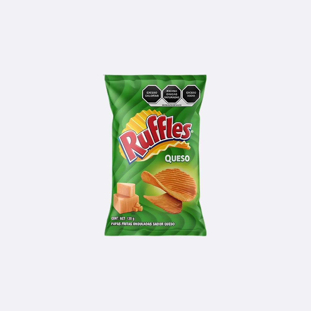 Ruffles Papas Fritas Sabor a Queso - Paquete X 120 GR