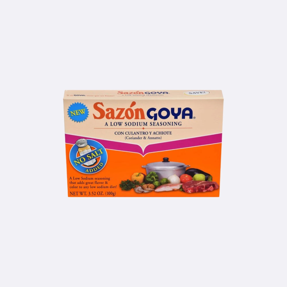 Goya Seasoning with Cilantro and Annatto without Salt - Box of 20 Sachets
