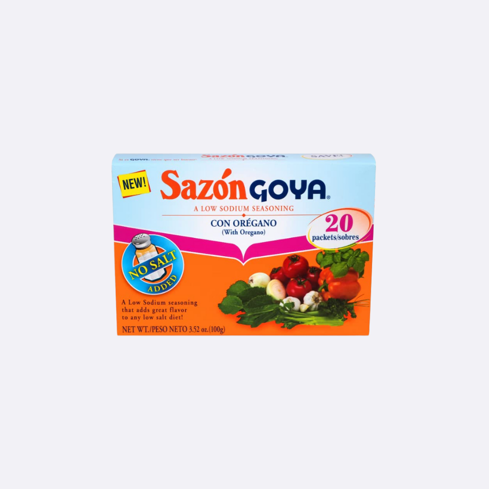 Sazón Goya Con Orégano S/Sal - Caja X 20 Sobres