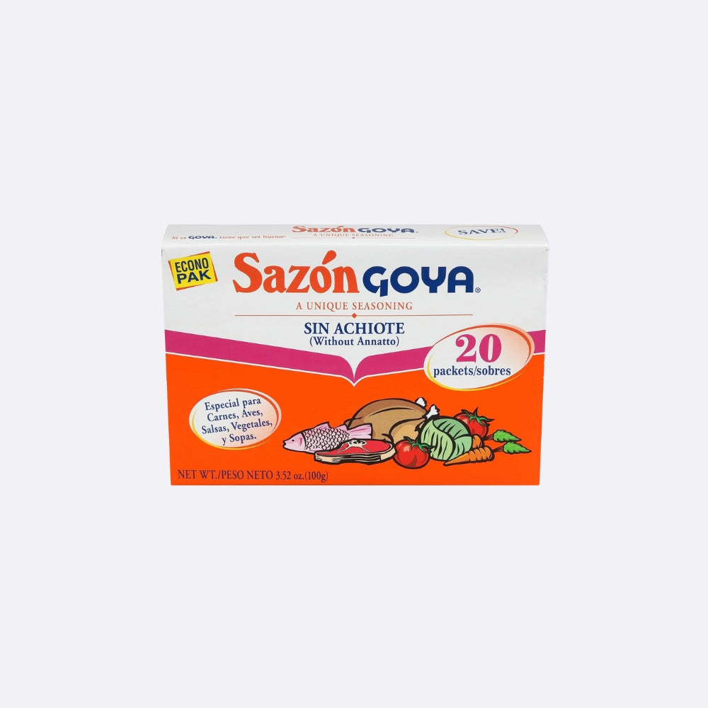 Sazón Goya Sin Achiote - Caja X 20 Sobres