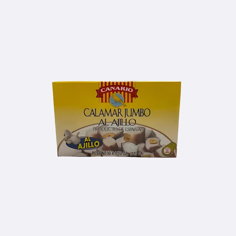 Canario Calamar Jumbo Al Ajillo - Lata X 113 GR