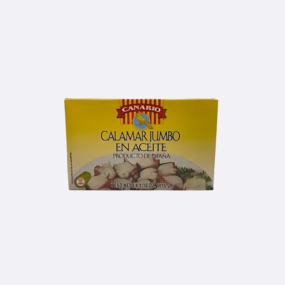 Canario Calamar Jumbo en Aceite - Lata X 113 GR