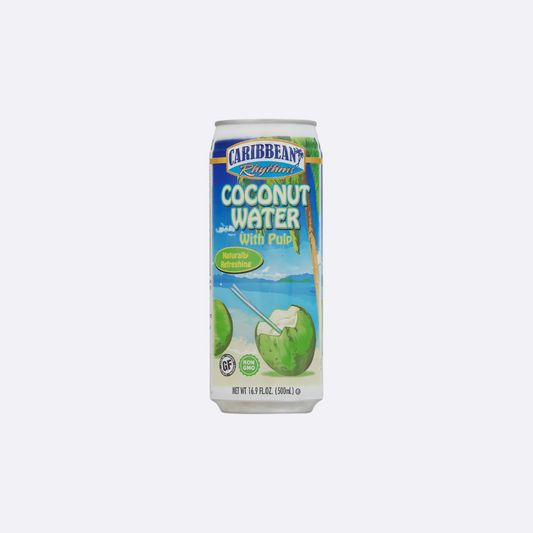Caribbean Rhythms Agua de Coco con Pulpa - Lata X 1 Unidad