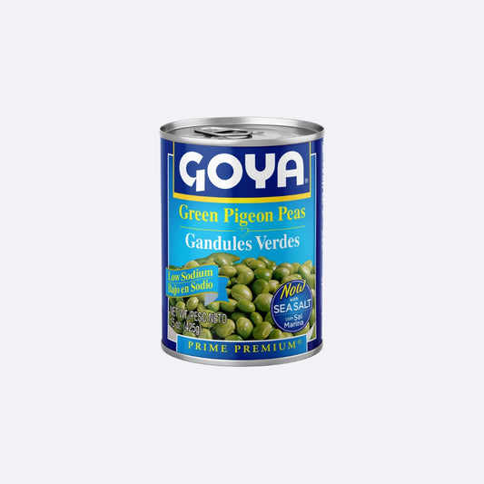 Goya Gandules Verdes Bajo en Sodio con Sal Marina - Lata X 425 GR
