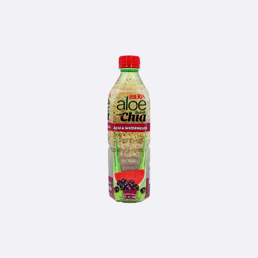 Iberia Aloe con Sandía, Asaí y Chía - Botella X 16.9 OZ