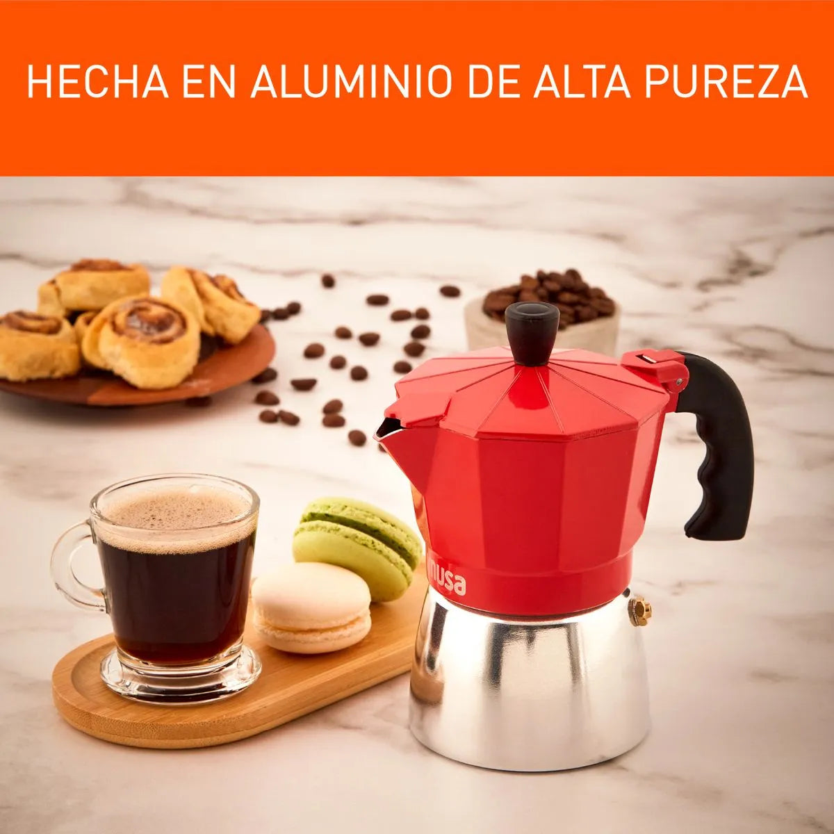 Imusa Cafetera para Espresso 3 Tazas X 1 Unidad