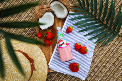 Kuii Leche de Coco con Fresa - Botella 290 ML X 1 Unidad