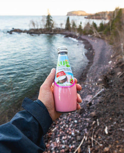Kuii Leche de Coco con Fresa - Botella 290 ML X 1 Unidad