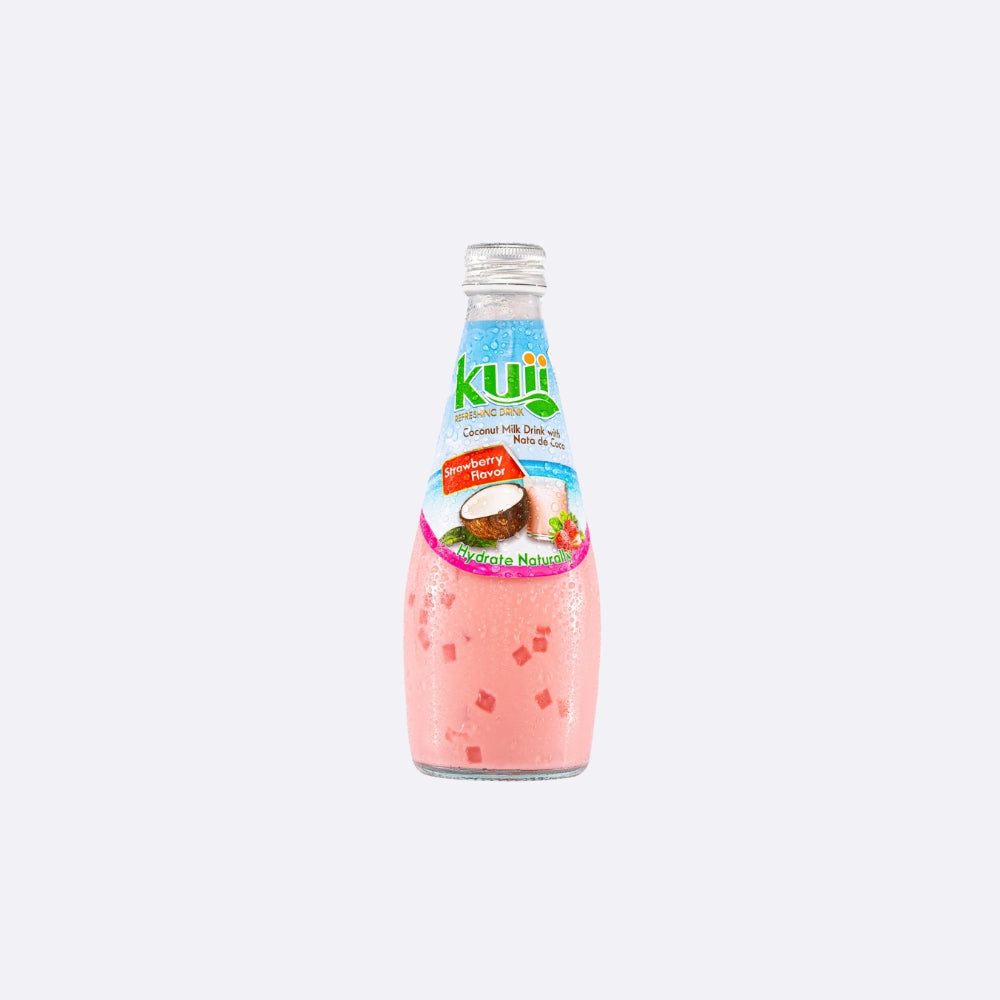 Kuii Leche de Coco con Fresa - Botella 290 ML X 1 Unidad