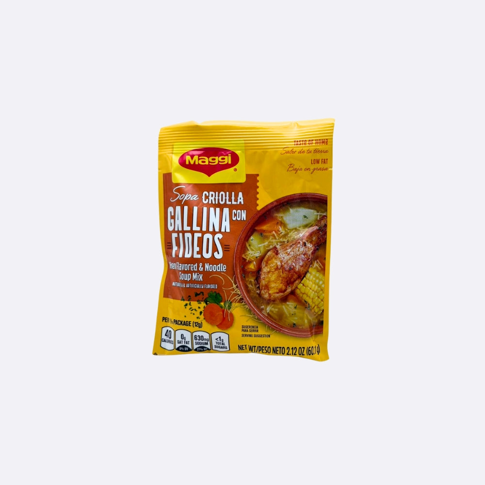 Maggi Sopa Criolla Gallina con Fideos - Paquete X 60 GR