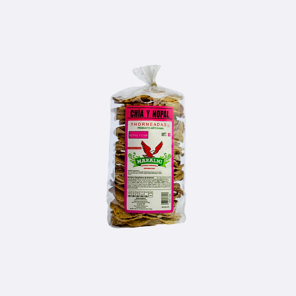 Maralmi Tostadas Horneadas Artesanalmente Chía y Nopal - Paquete X 8.81 OZ-Las Americas Supermarket