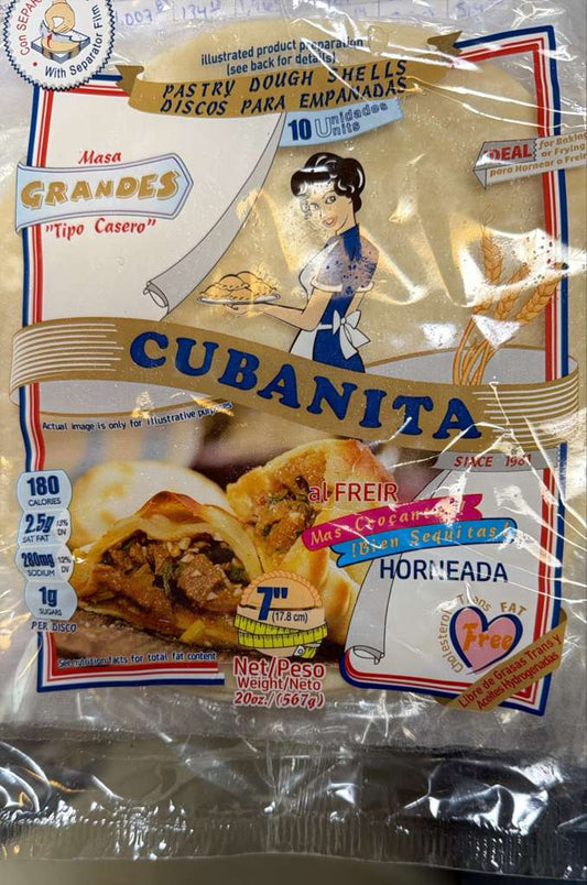 Cubanita 7" Discs for Empanadas, 12 Units
