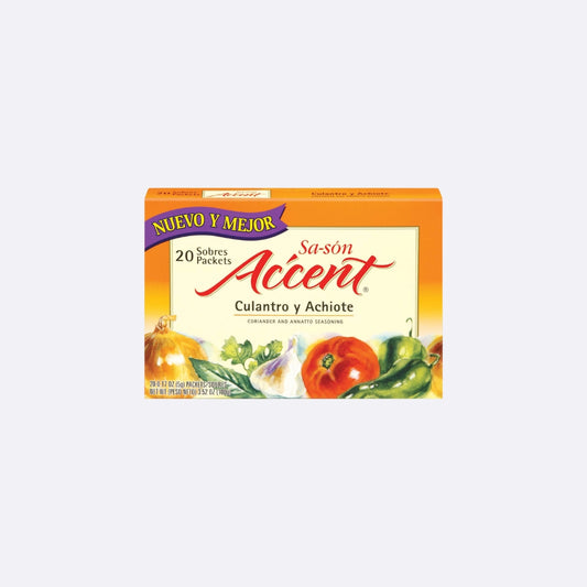 Sazón Accent Culantro y Achiote - Caja X 20 Sobres