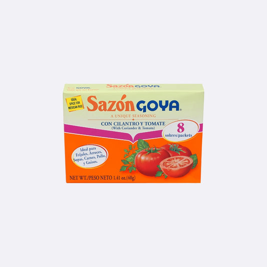 Sazón Goya Con Cilantro y Tomate - Caja X 8 Sobres