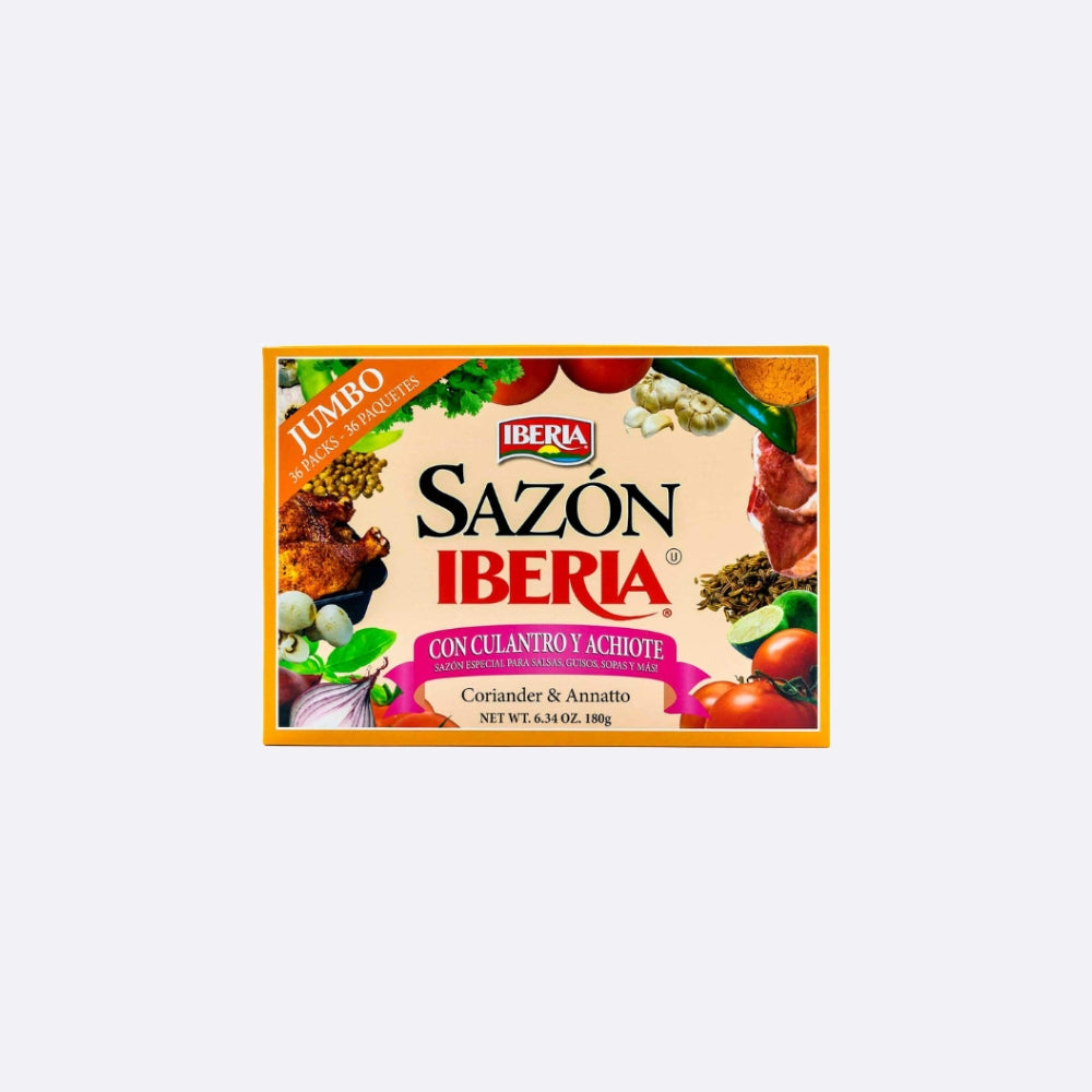 Sazón Iberia Con Culantro y Achiote - Caja X 36 Sobres