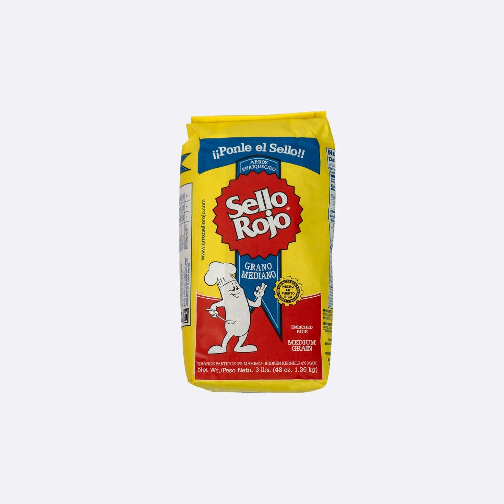 Sello Rojo Arroz Grano Mediano - Paquete X 48 OZ