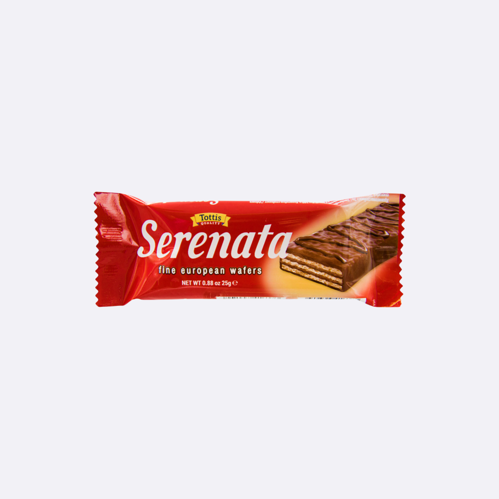 Tottis Quality Serenata Waffer de Chocolate - Unidad X 0.88 OZ-Las Americas Supermarket