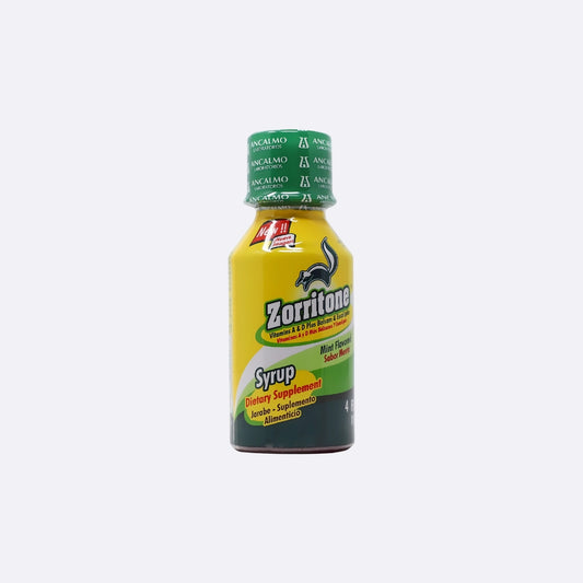 Zorritone Syrup Jarabe Suplemento Alimenticio Sabor a Menta - Frasco X 4 OZ